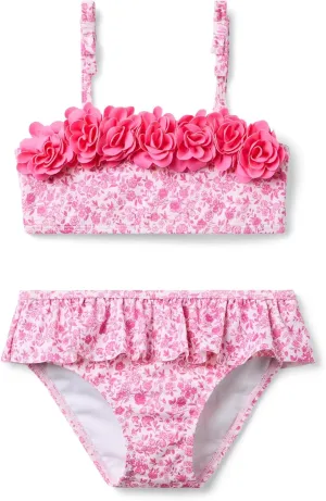 Janie and Jack Girls' Flower Two Piece Swim (Toddler/Little Big Kid)
