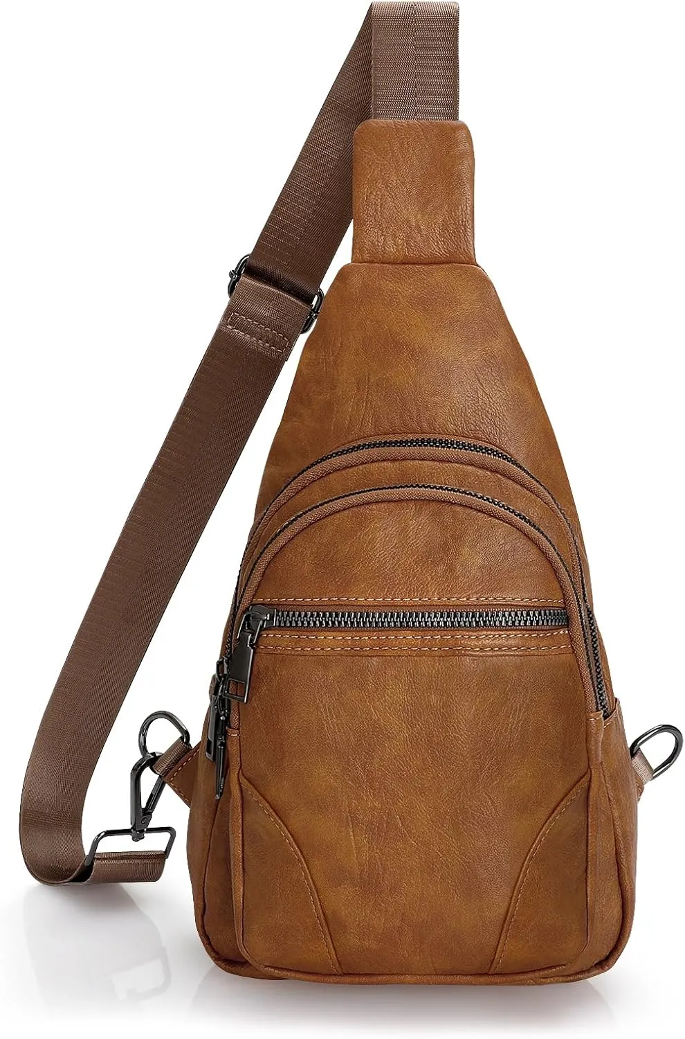JASGOOD Anti Theft Small Sling Bag for Women Leather Fanny Packs Crossbody Bags Trendy Anti-Theft Sling Purse for Travel