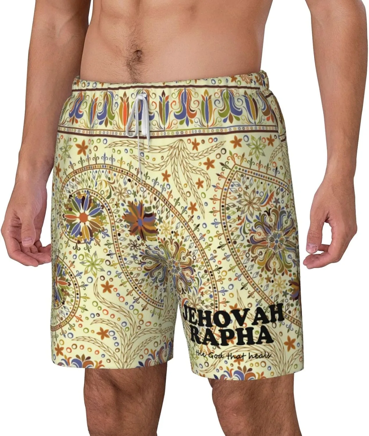 Jehovah Rapha The God Who Heals Swimming Shorts Compression Liner Swim Trunks Bathing Suits Beach Wear Swim Suits,