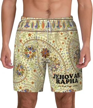 Jehovah Rapha The God Who Heals Swimming Shorts Compression Liner Swim Trunks Bathing Suits Beach Wear Swim Suits,