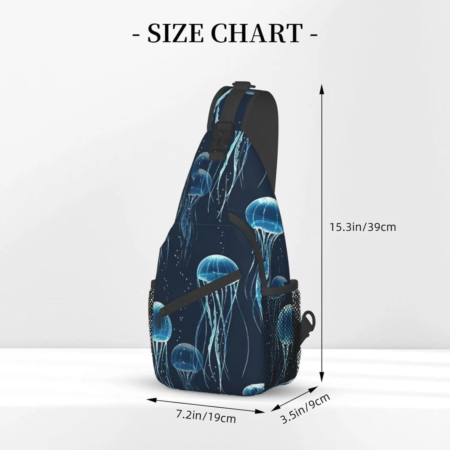 Jellyfish Crossbody Bag Funny Shoulder Bag Backpack Cute Sling Bag Chest Casual Daypack for Outdoor