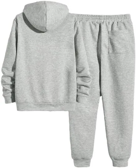 JMIERR Men's 2 Piece Outfits Hoodie Sweatshirt Tracksuit & Joggers Sweatpants Sweatsuit Set