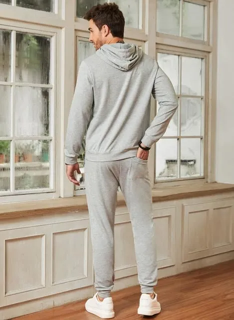 JMIERR Men's 2 Piece Outfits Hoodie Sweatshirt Tracksuit & Joggers Sweatpants Sweatsuit Set