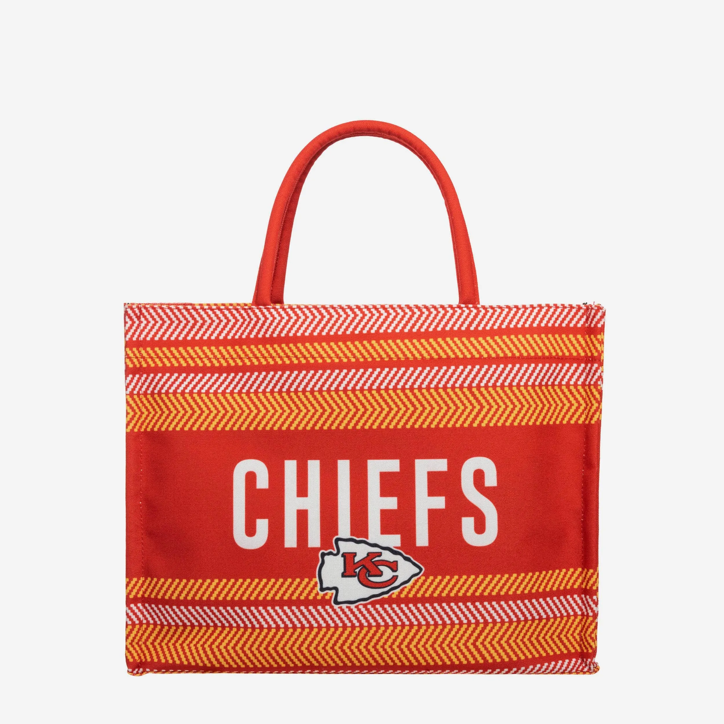 Kansas City Chiefs Stitch Pattern Canvas Tote Bag