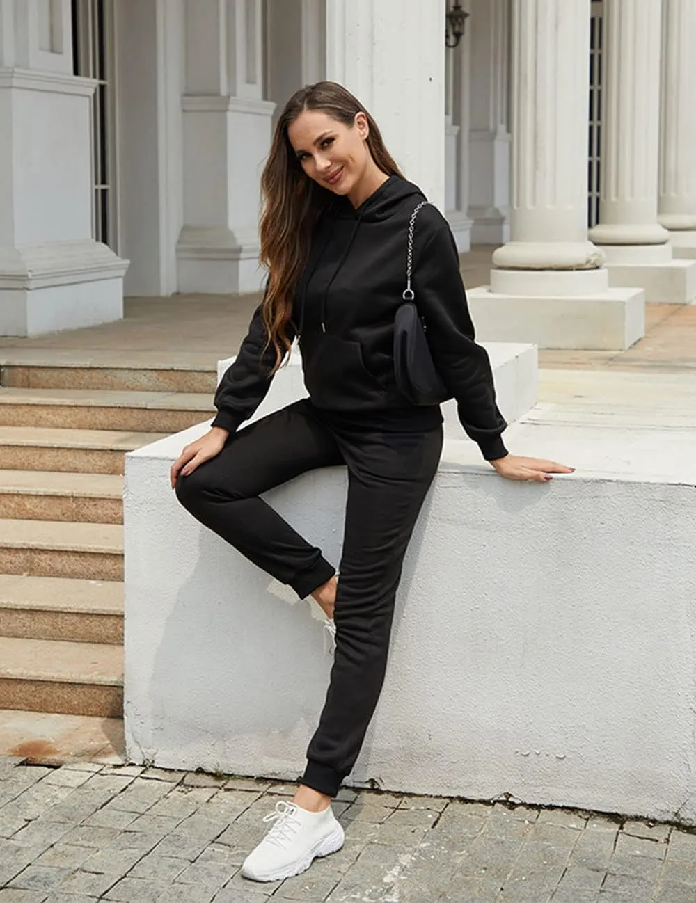 KANSOON Sweatsuits for Women Set 2 Piece Outfits Long Sleeve Hoodie Top and Jogger Pants Tracksuit
