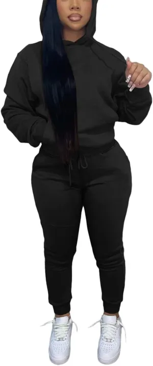 KANSOON Sweatsuits for Women Set 2 Piece Outfits Long Sleeve Hoodie Top and Jogger Pants Tracksuit