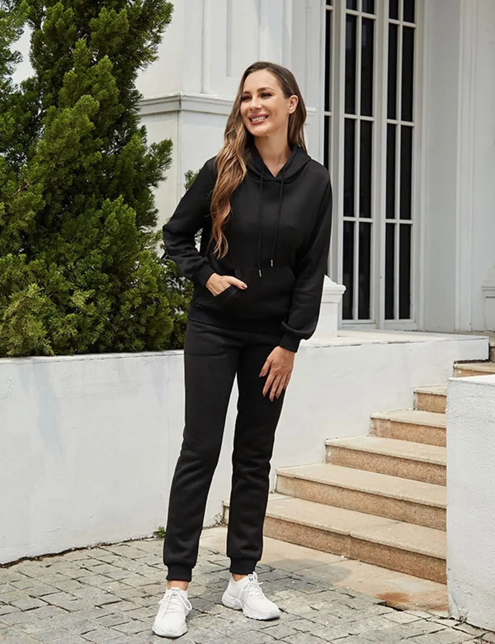 KANSOON Sweatsuits for Women Set 2 Piece Outfits Long Sleeve Hoodie Top and Jogger Pants Tracksuit