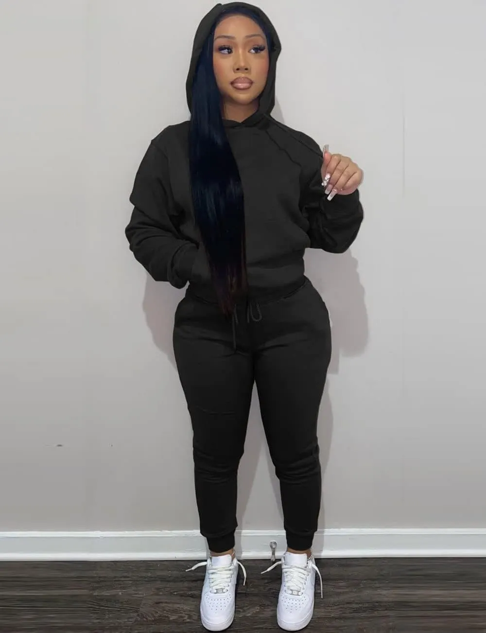 KANSOON Sweatsuits for Women Set 2 Piece Outfits Long Sleeve Hoodie Top and Jogger Pants Tracksuit
