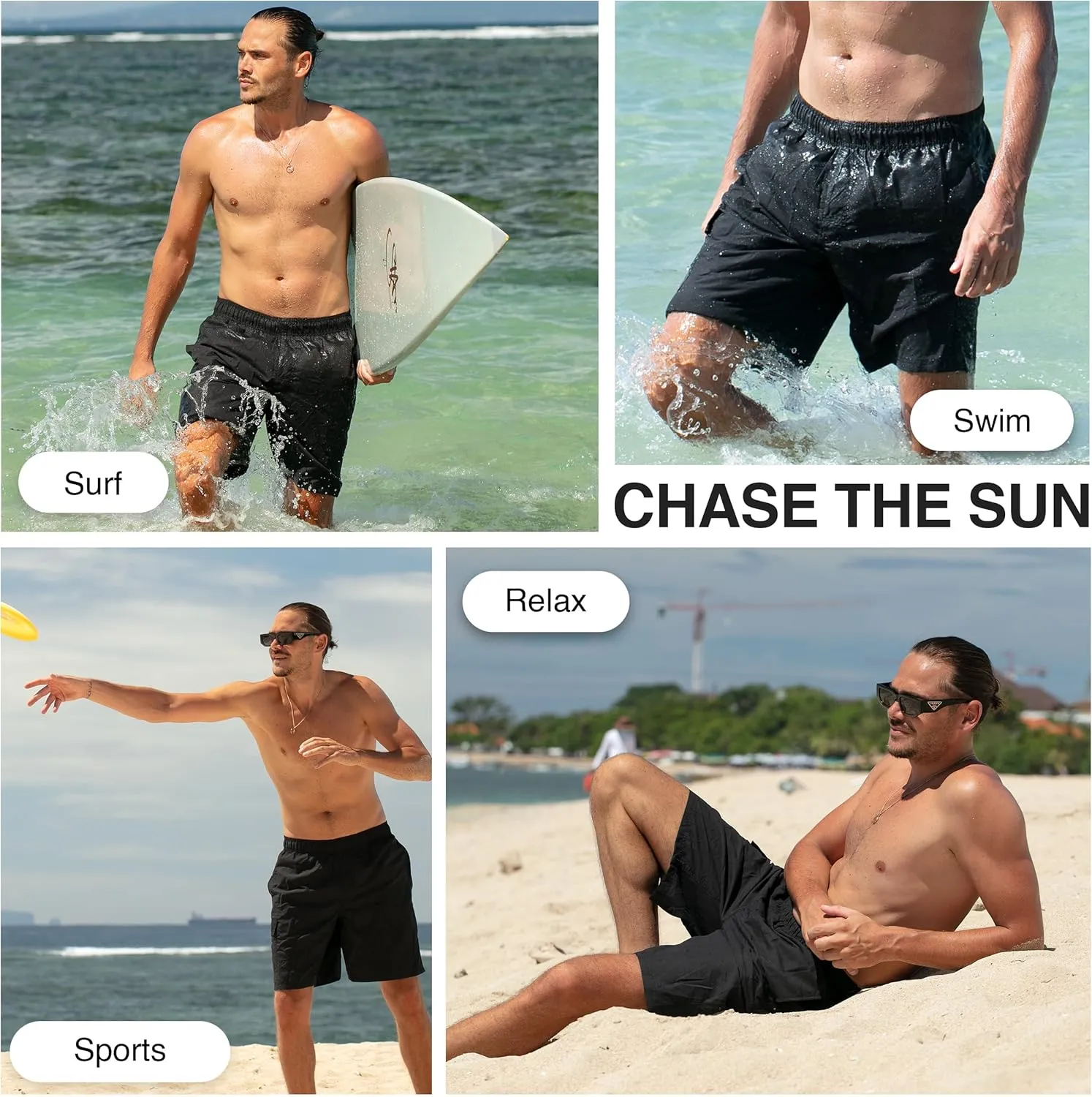 Kanu Surf Havana Men's Swim Trunks Quick Dry Swim Shorts Bathing Suit Men, 5.5 to 7 " Inseam (Regular and Extended Sizes)