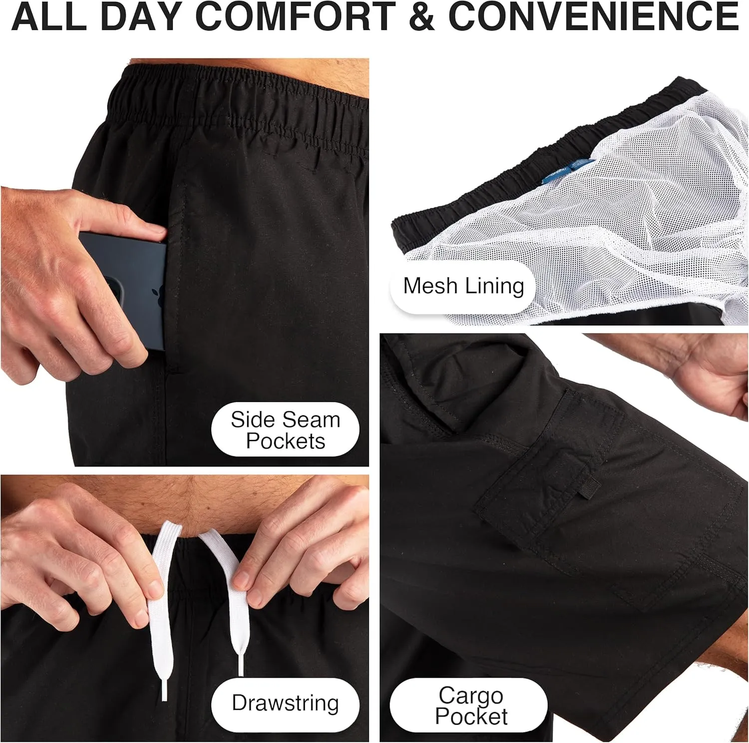 Kanu Surf Havana Men's Swim Trunks Quick Dry Swim Shorts Bathing Suit Men, 5.5 to 7 " Inseam (Regular and Extended Sizes)