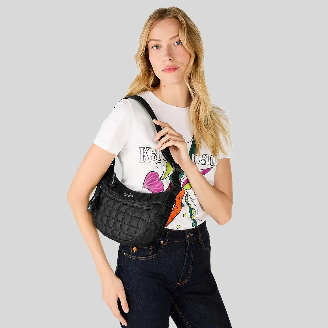 KATE SPADE Camden Quilted Sling Bag Black RS-KH403