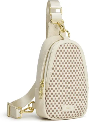 Kattee Sling Crossbody Bag for Women, Leather Fanny Pack Crossbody Sling Bags, RFID Purse Chest Bag Small Daypack for Women