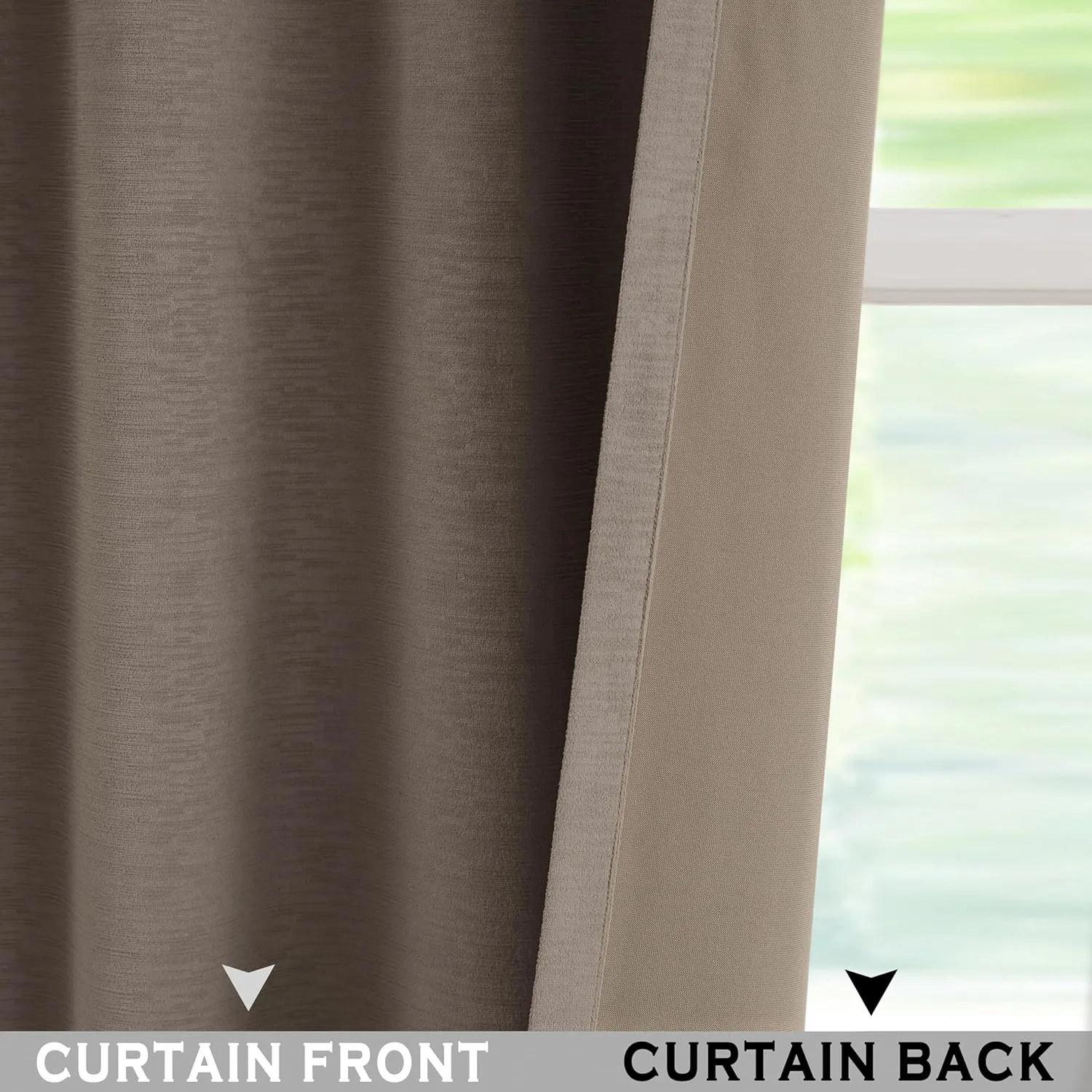 Kayne Studio Back Tab Velvet Pinch Pleated Curtains 84 Inch Long,Room Darkening Thermal Insulated Noise Reducing Window Treatments Drapes for Living Room, Mocha Tan,22 Hooks,2 Panels,38" x 84"