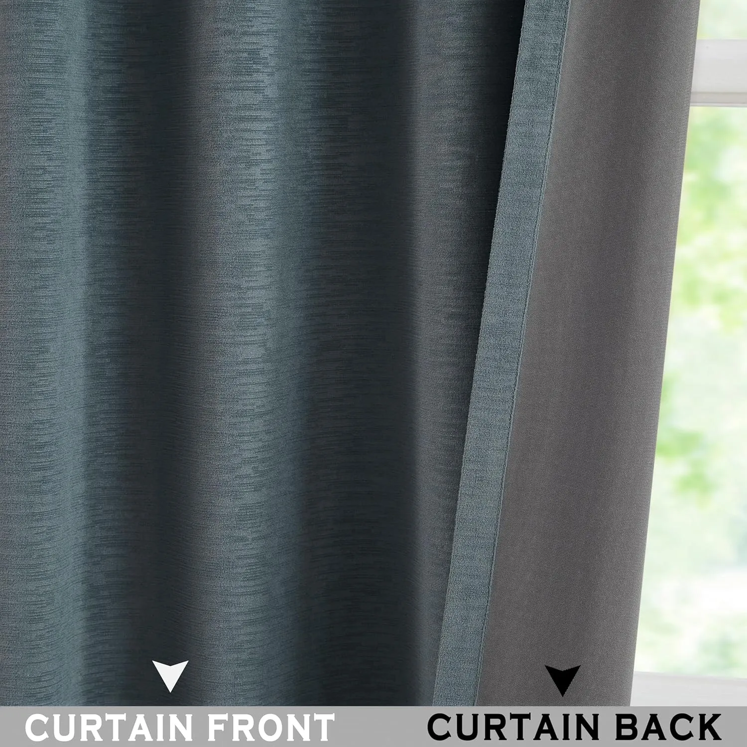 Kayne Studio Back Tab Velvet Pinch Pleated Curtains 84 Inch Long,Room Darkening Thermal Insulated Noise Reducing Window Treatments Drapes for Living Room, Storm Blue,22 Hooks,2 Panels,38" x 84"