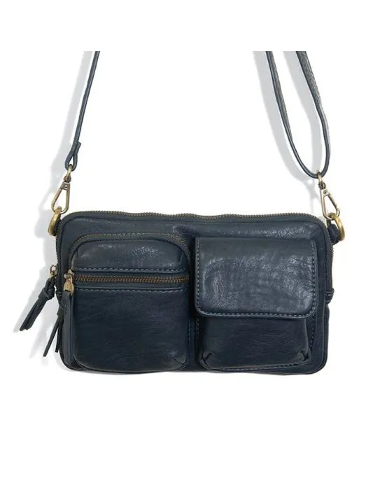 Kendra Cargo Pocket Sling / Crossbody Bag - L8185-57  -  Women  DENIM