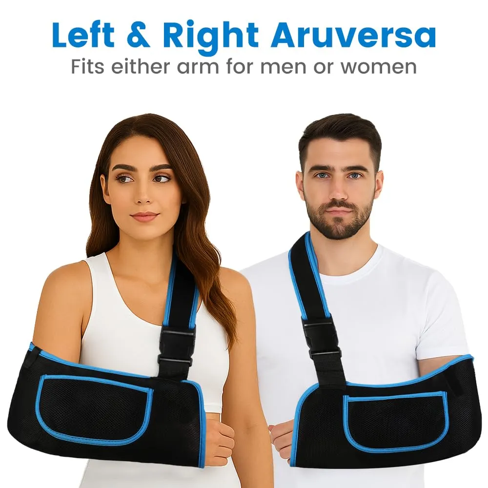 kids arm sling, Lightweight & Breathable Medical Sling with Adjustable Shoulder Strap, Shoulder Mesh Immobilizer Slings for Elbow Injury/Torn Rotator Cuff/Wrist Injury/Surgery, Right or Left