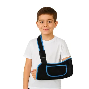 kids arm sling, Lightweight & Breathable Medical Sling with Adjustable Shoulder Strap, Shoulder Mesh Immobilizer Slings for Elbow Injury/Torn Rotator Cuff/Wrist Injury/Surgery, Right or Left