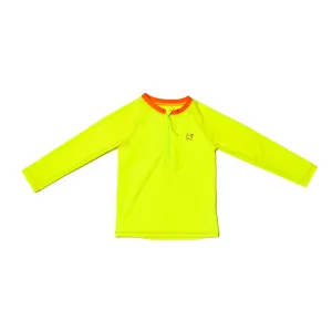 Kids' Long Sleeve Rash Guard UPF50  | Neon Yellow and Orange