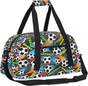 Kids Overnighter Duffel Bags for Boys Girls, Soccer Carry-On Size Sports Gym Bag for School Practice or Overnight Travel Weekender Sleepover Workout Tote Bag