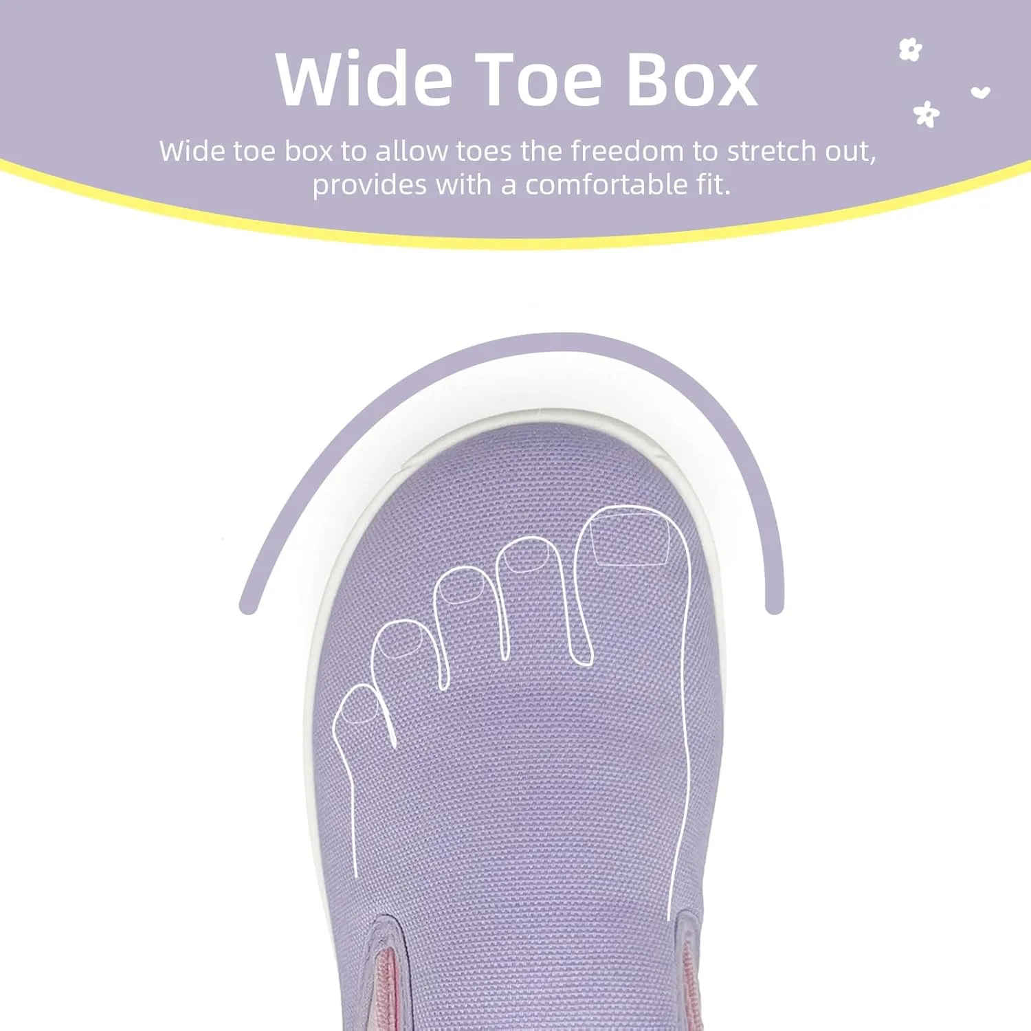 Kids Shoes Canvas Sneakers Kids Slip on Wide Toe Box Barefoot Shoes Comfortable Lightweight Running Tennis Athletic Sports Sneakers for Boys Girls