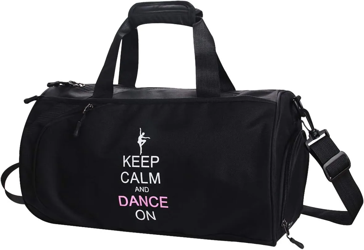 kilofly Girl's Ballet Dance Sports Gym Duffel Bag Shoulder Travel Carry On