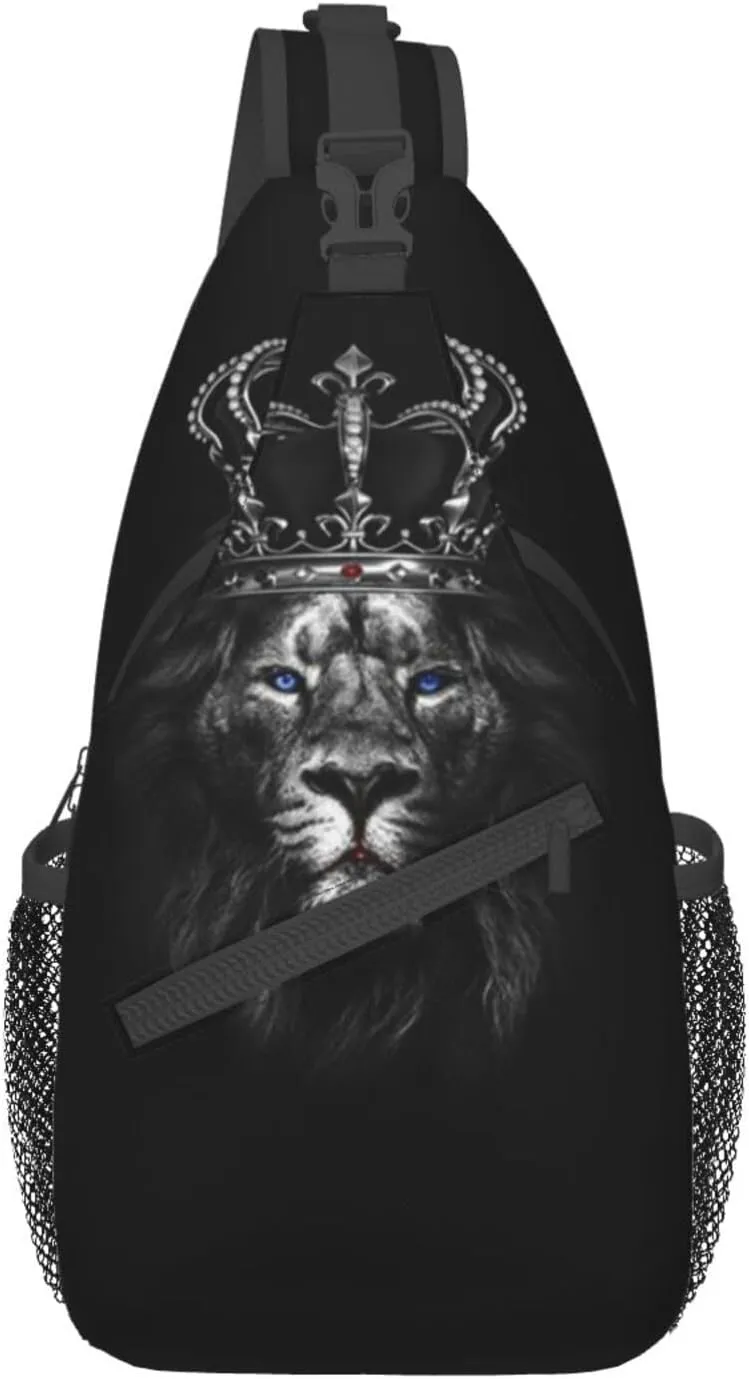 King Crossbody Bag Men Shoulder Bag Backpack Mens Sling Bag Chest Casual Daypack for Outdoor