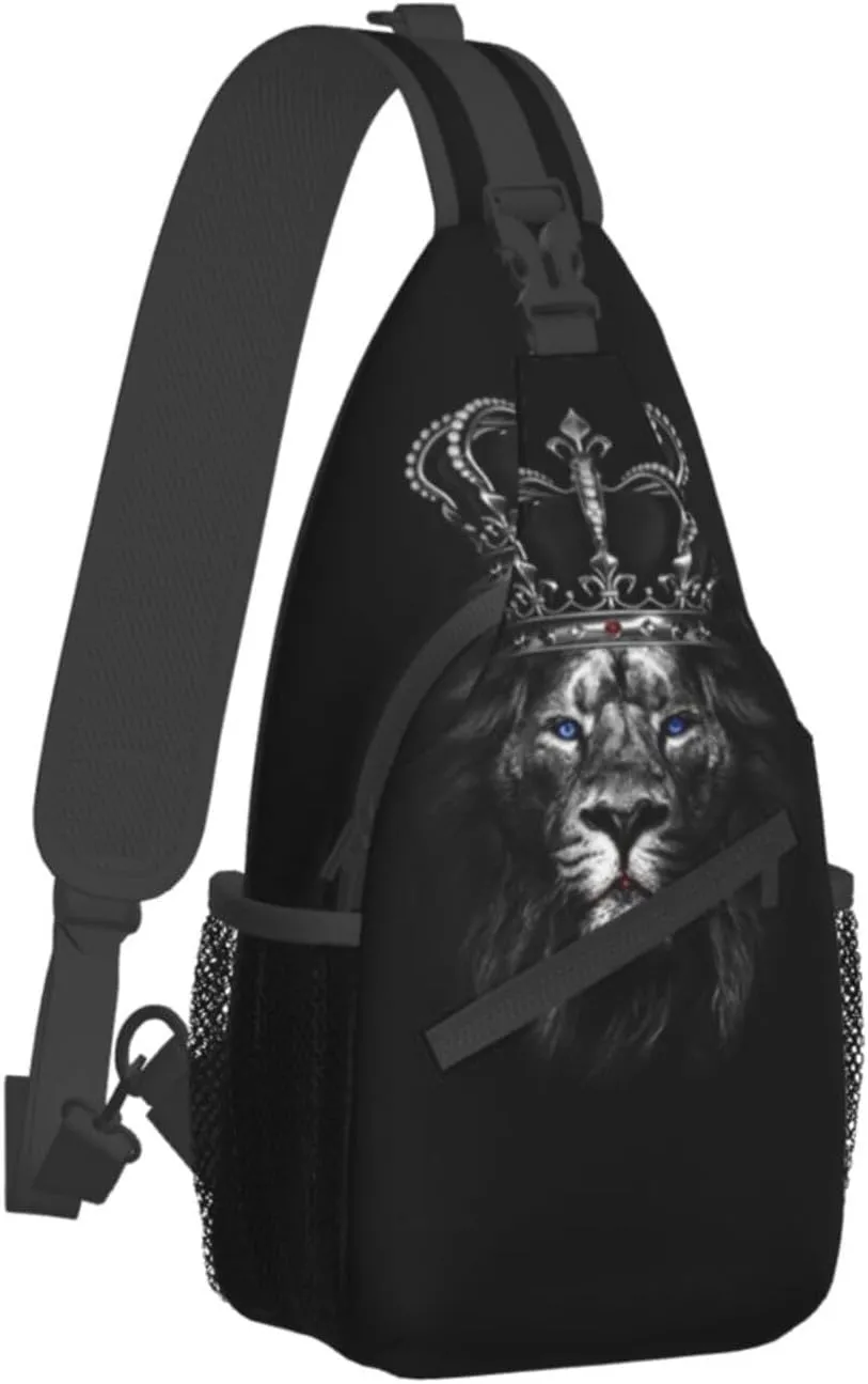 King Crossbody Bag Men Shoulder Bag Backpack Mens Sling Bag Chest Casual Daypack for Outdoor