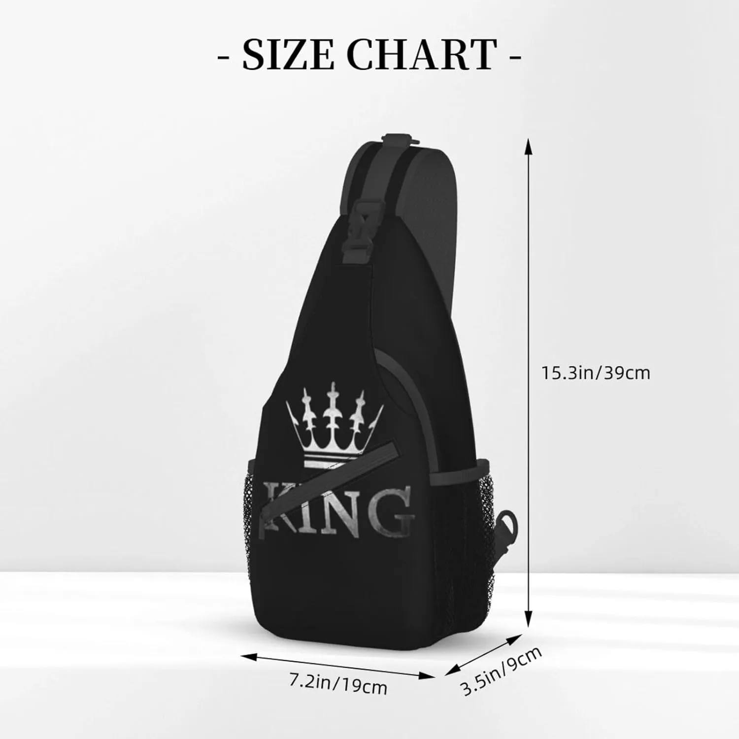 King Crossbody Bag Men Shoulder Bag Backpack Mens Sling Bag Chest Casual Daypack for Outdoor