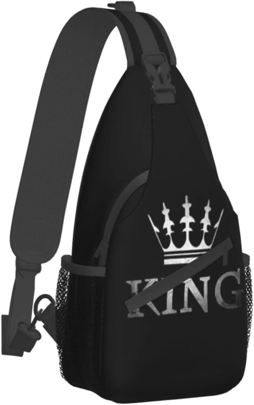 King Crossbody Bag Men Shoulder Bag Backpack Mens Sling Bag Chest Casual Daypack for Outdoor