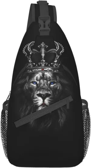 King Crossbody Bag Men Shoulder Bag Backpack Mens Sling Bag Chest Casual Daypack for Outdoor