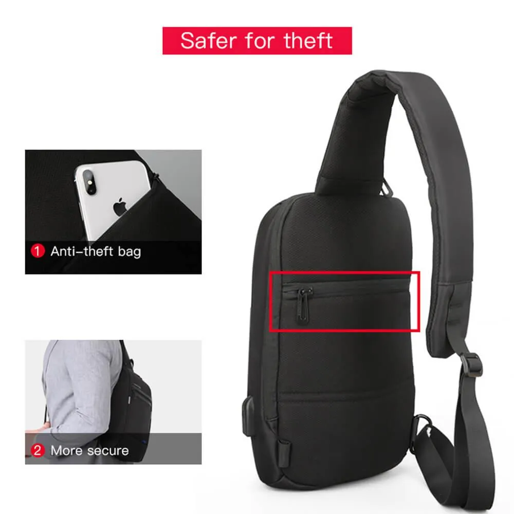 Kingsons Men's anti-theft waterproof crossbody bag (9.7 inches) - KS3174W