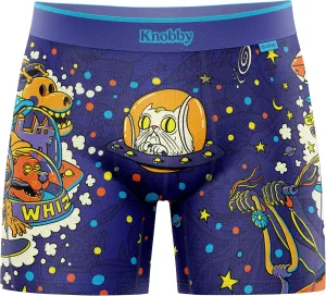 Knobby Mens Boxer Briefs - 4.5" Inseam, Moisture Wicking, Odor Control, Breathable, Tagless, Designer Underwear for Men