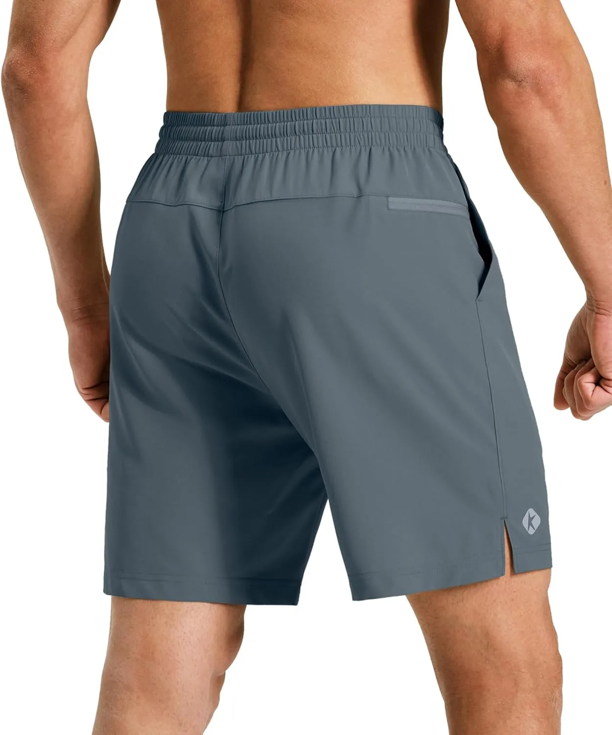 Ksmien Men's Running Shorts 7 Inch with Zipper Pockets Quick Dry Lightweight Athletic Shorts for Workout Gym Basketball