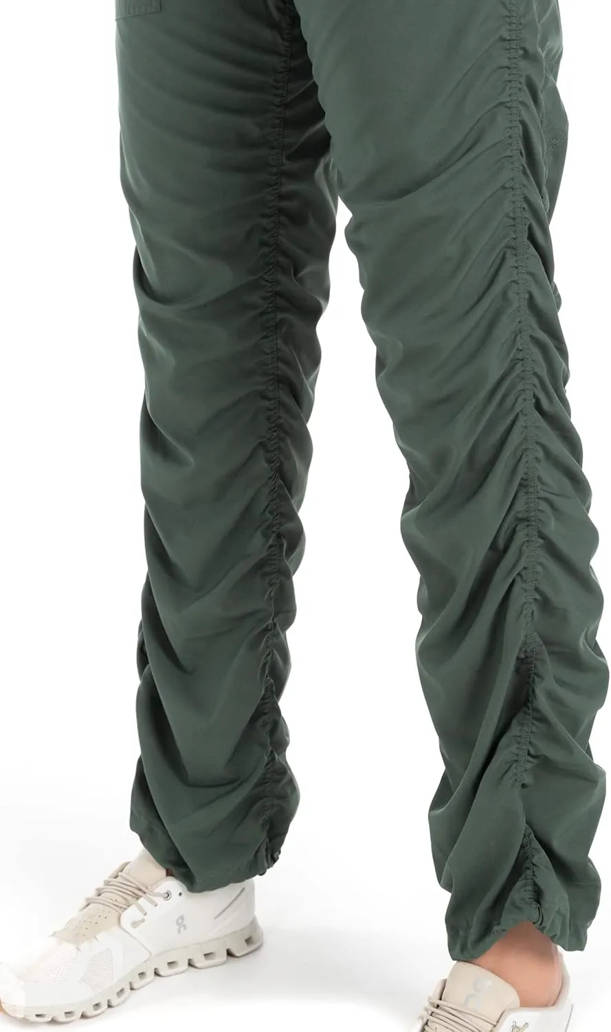 Kyodan Women’s Woven Pant with Ribbed Waistband Front Pockets Adjustable