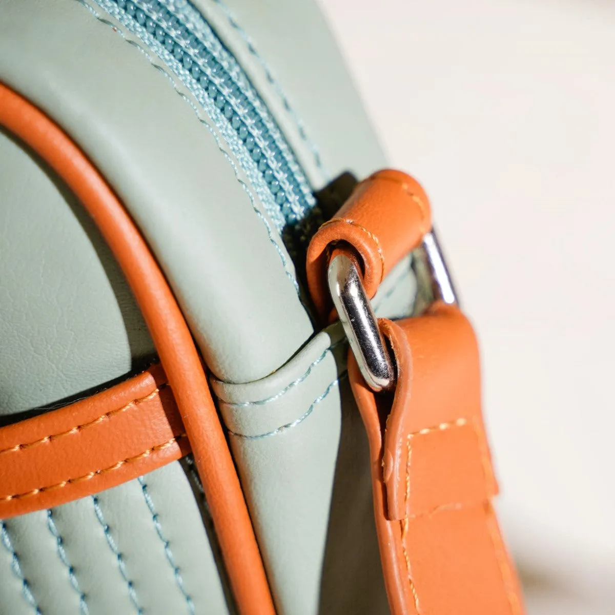 La Fusion Sling Bag For Women Sage Green Tan