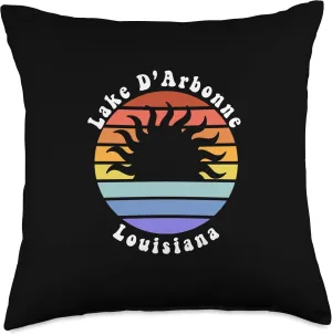 Lake D'Arbonne Louisiana LA Sunrise Vacation Souvenir Throw Pillow
