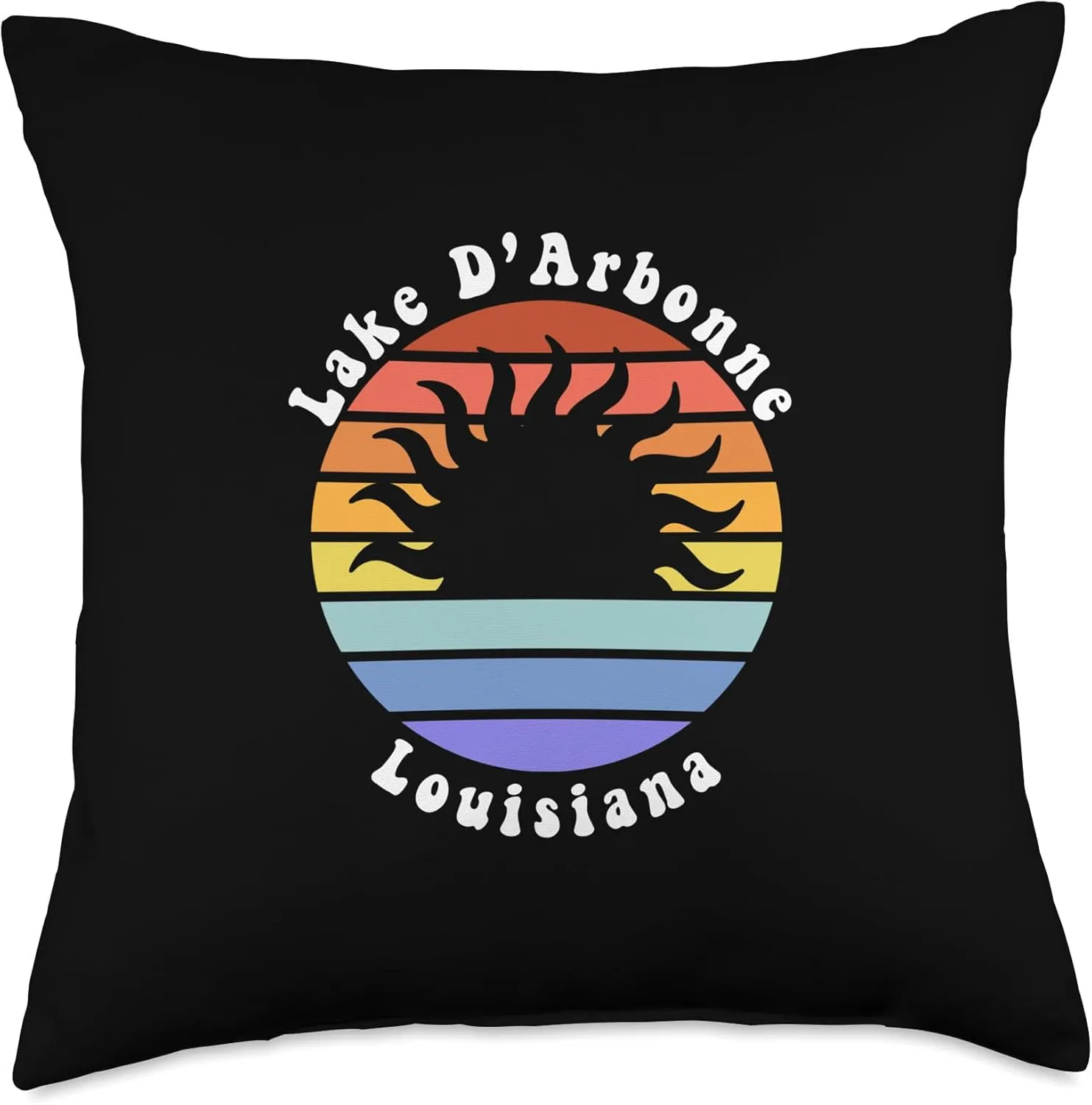Lake D'Arbonne Louisiana LA Sunrise Vacation Souvenir Throw Pillow