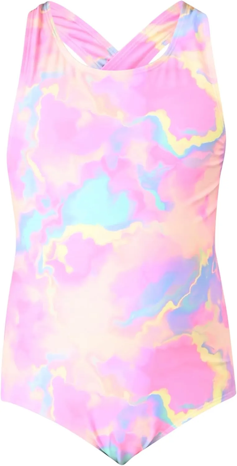 Lands' End Girls' Swimwear UPF 50 One Piece Swim Suit (XS-XL)
