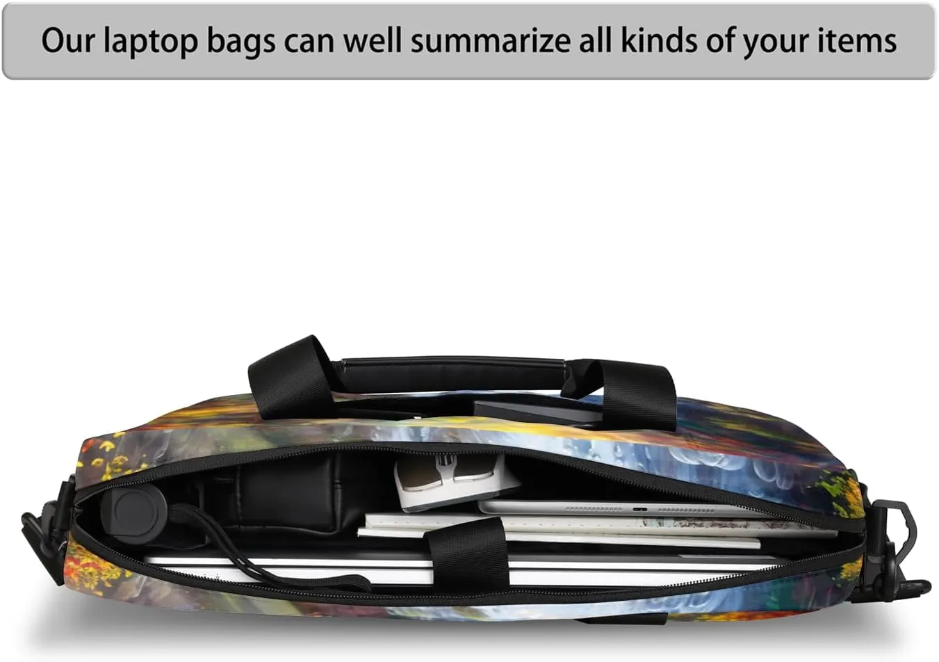 Landscape Laptop Sleeve Case 14 15 15.6 inch, Landscape Laptop Briefcase Shoulder Bag Waterproof Travel Computer Cover Carrying Bags