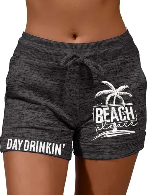 LANMERTREE Sweat Shorts for Women Summer Beach Casual Drawstring Shorts Running Short Workout Lounge Shorts with Pockets
