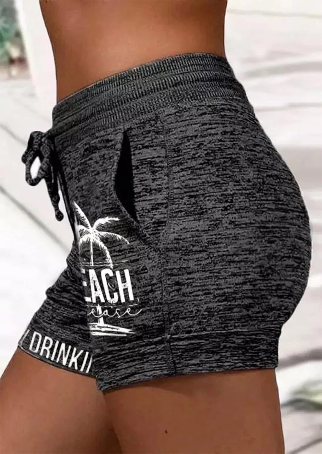 LANMERTREE Sweat Shorts for Women Summer Beach Casual Drawstring Shorts Running Short Workout Lounge Shorts with Pockets