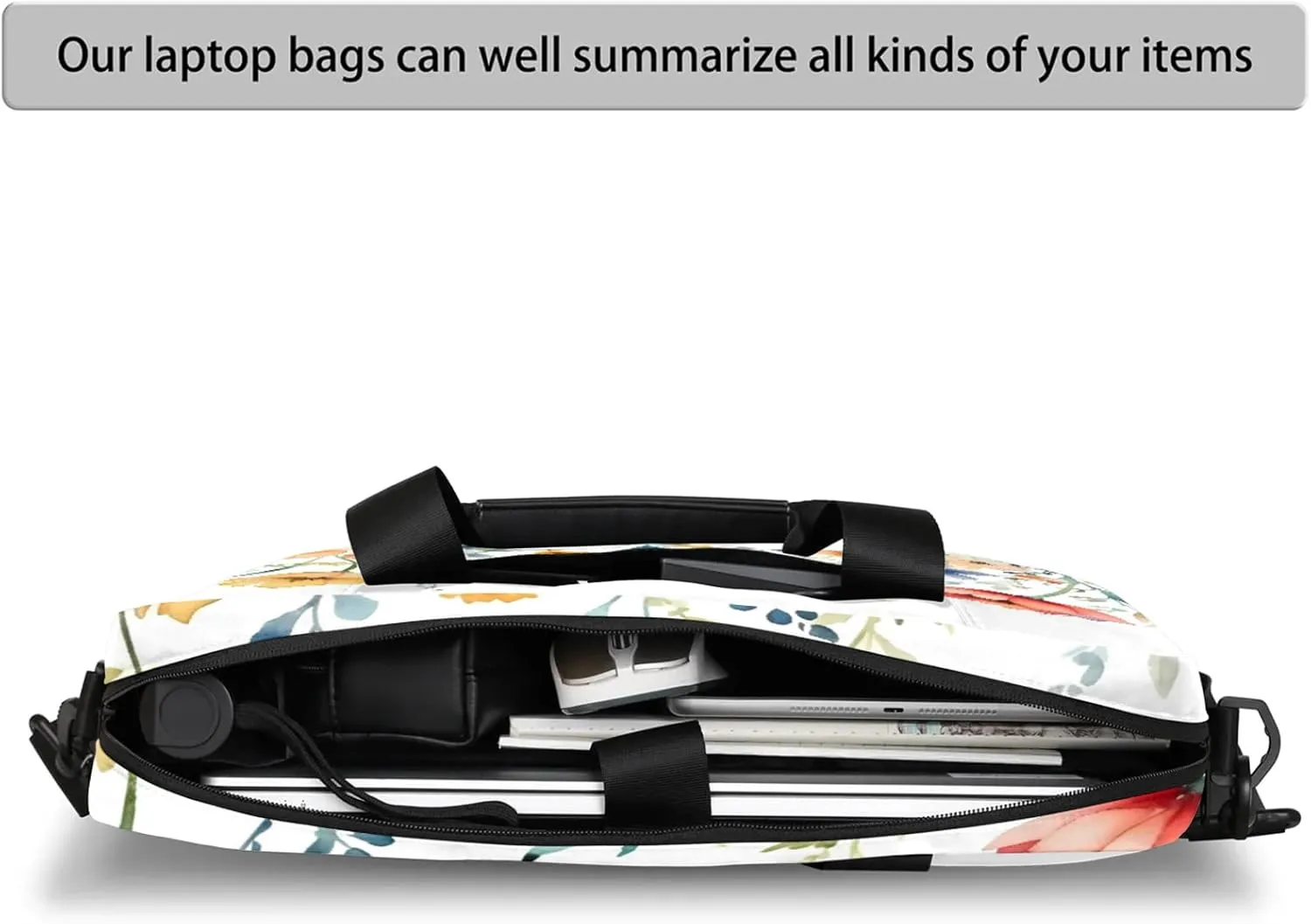 Laptop Bag 15.6 Inch Laptop Sleeve Case with Shoulder Straps Computer Slim Briefcase for Men and Women