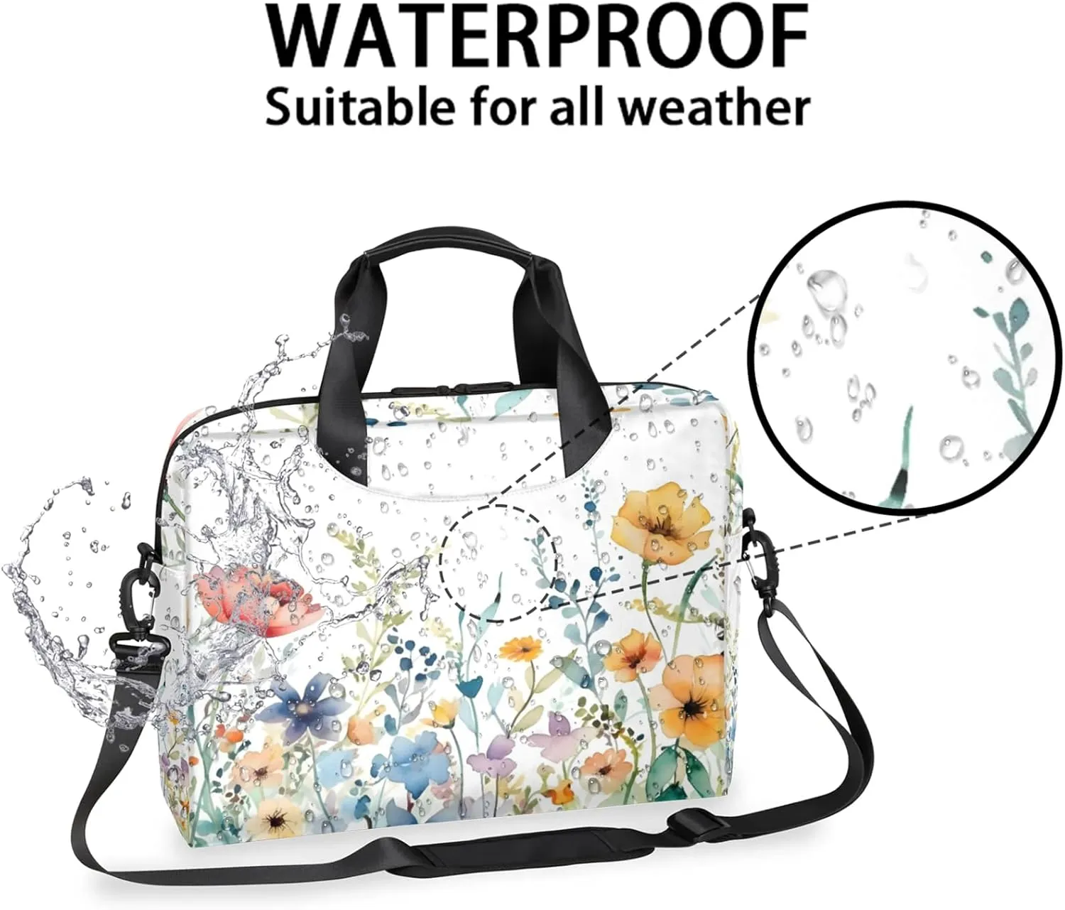 Laptop Bag 15.6 Inch Laptop Sleeve Case with Shoulder Straps Computer Slim Briefcase for Men and Women