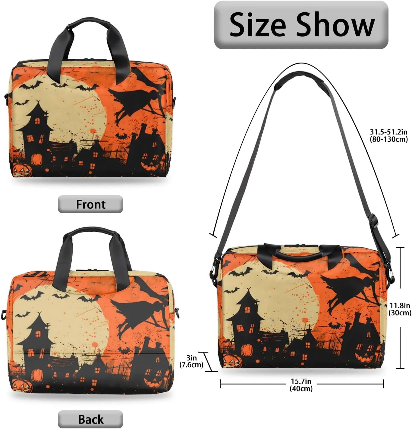 Laptop Bag 15.6 Inch Laptop Sleeve Case with Shoulder Straps Computer Slim Briefcase for Men and Women