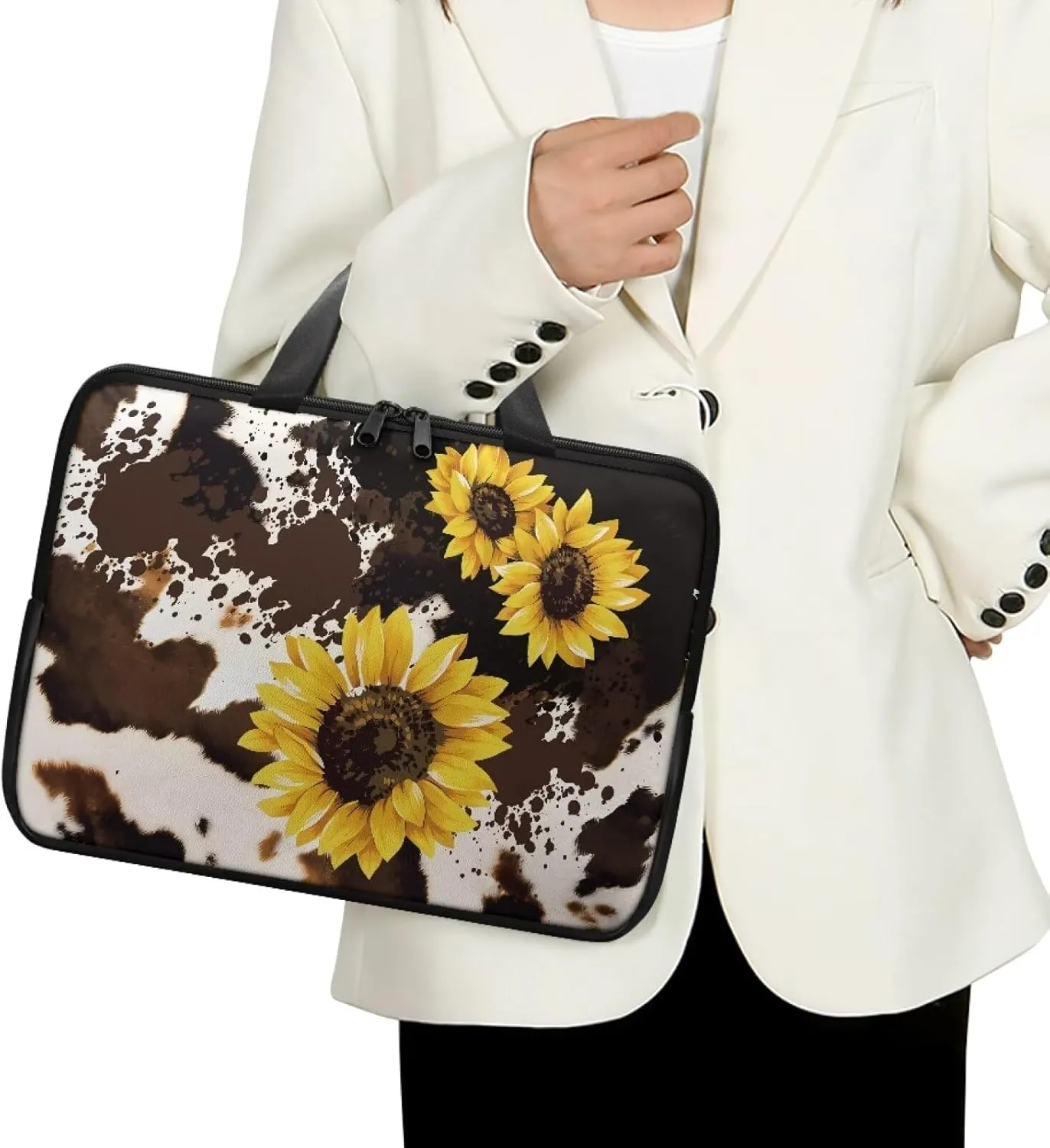 Laptop Bag for Women Men Waterproof Carrying Case Zipper Computer Handbag for Office Business 10 Inch- 17 Inch