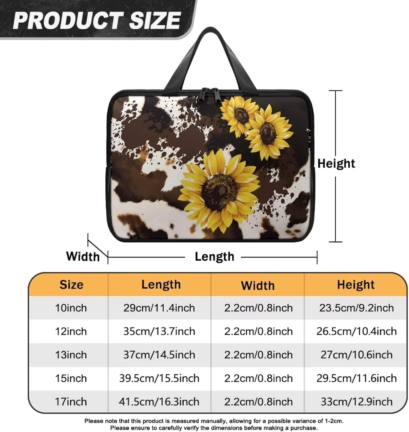 Laptop Bag for Women Men Waterproof Carrying Case Zipper Computer Handbag for Office Business 10 Inch- 17 Inch