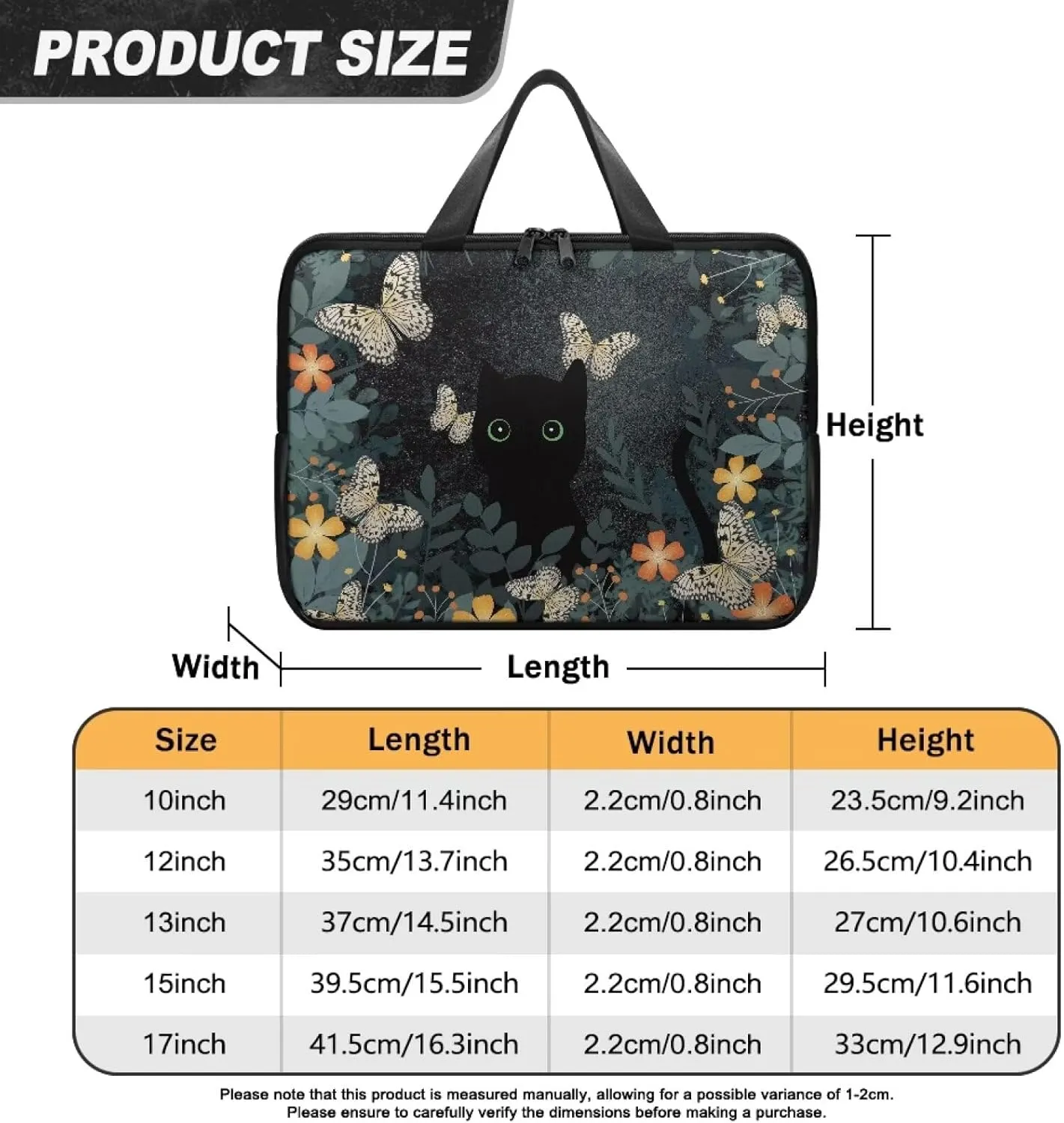 Laptop Bag for Women Men Waterproof Carrying Case Zipper Computer Handbag for Office Business 10 Inch- 17 Inch