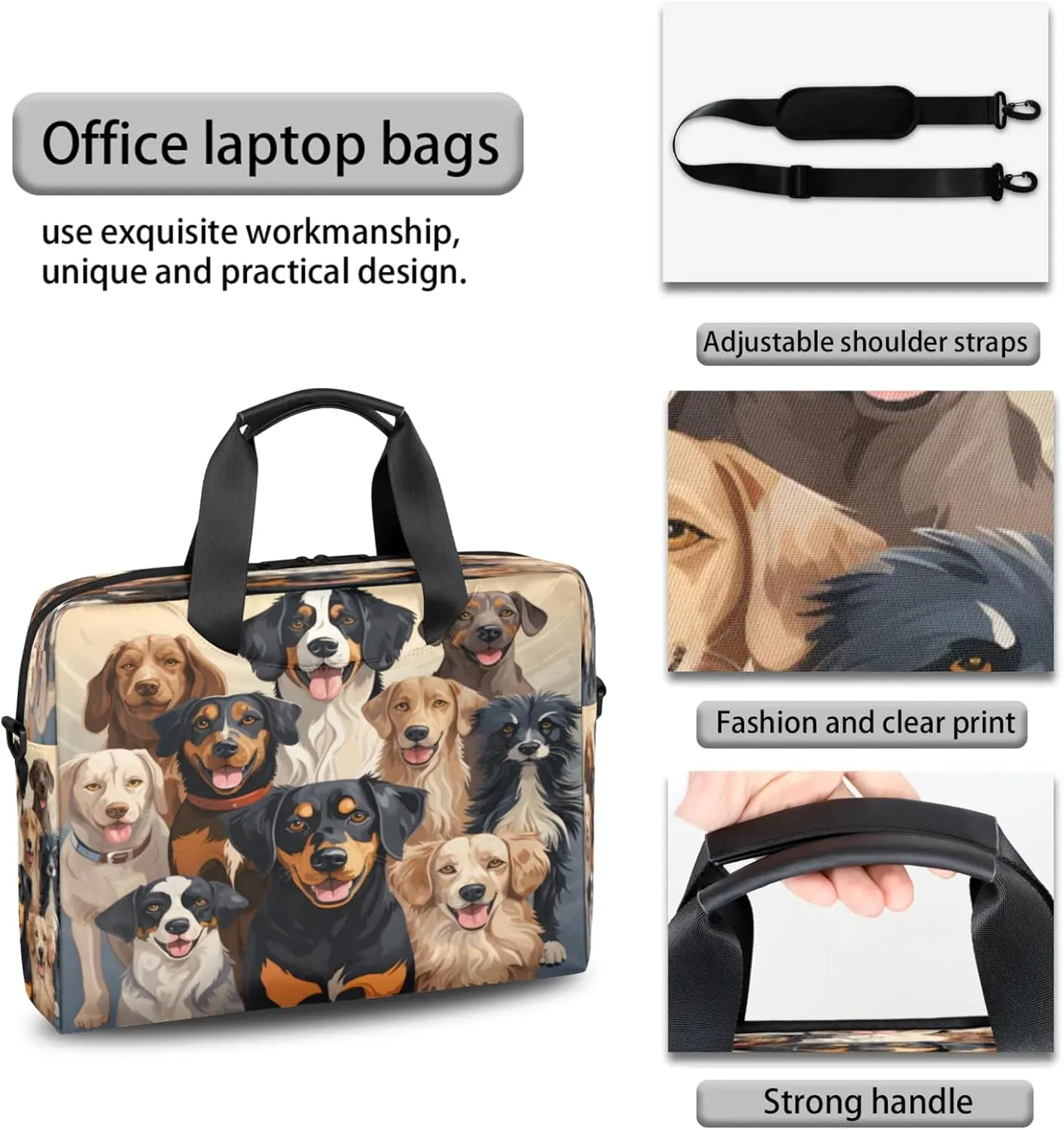 Laptop Carrying Case, Laptop and Tablet, Sleek Design, Water-Repellent Fabric, Business Casual, Casual Toploader