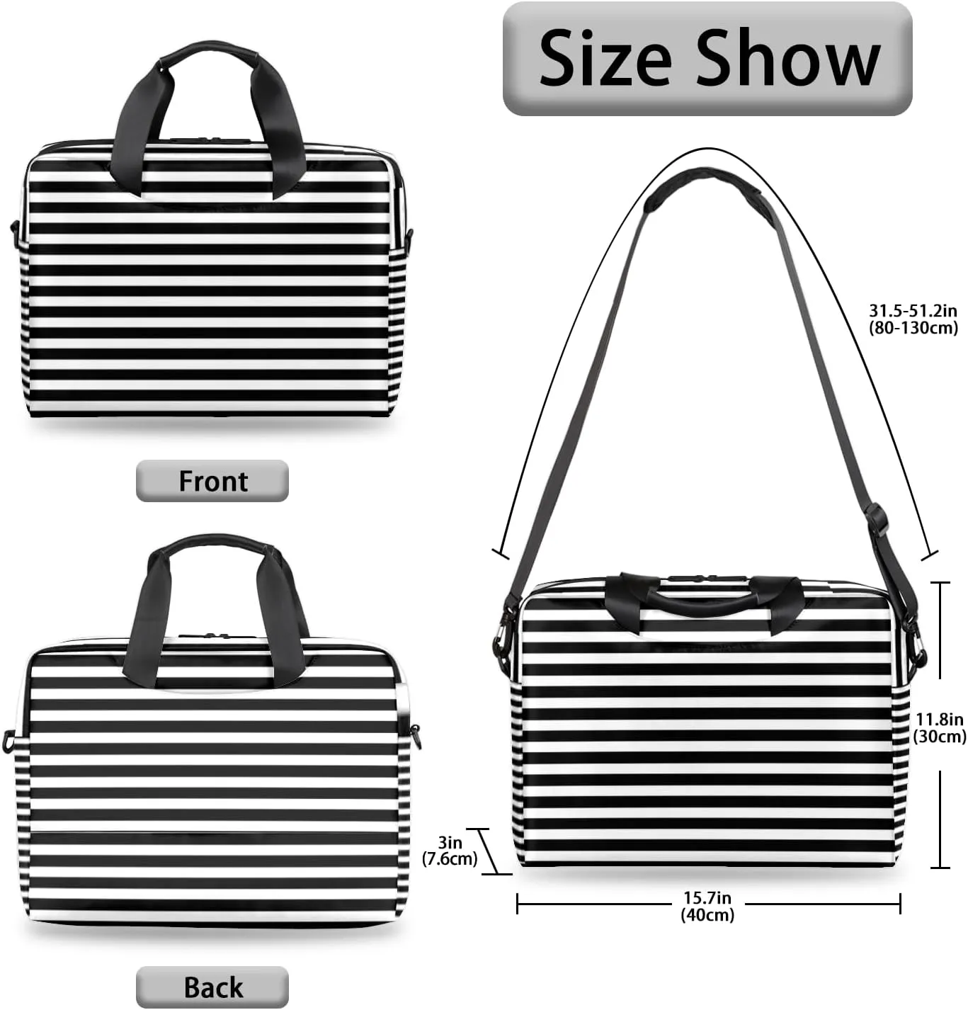 Laptop Shoulder Bag 14 15 15.6 inch Computer Travel Offices Work Briefcase Bags