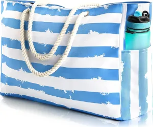 Large Beach Bag for Women & Men, Beach Bags Waterproof Sandproof, Travel Tote Bag, Swim Pool Bag for Family Outdoor